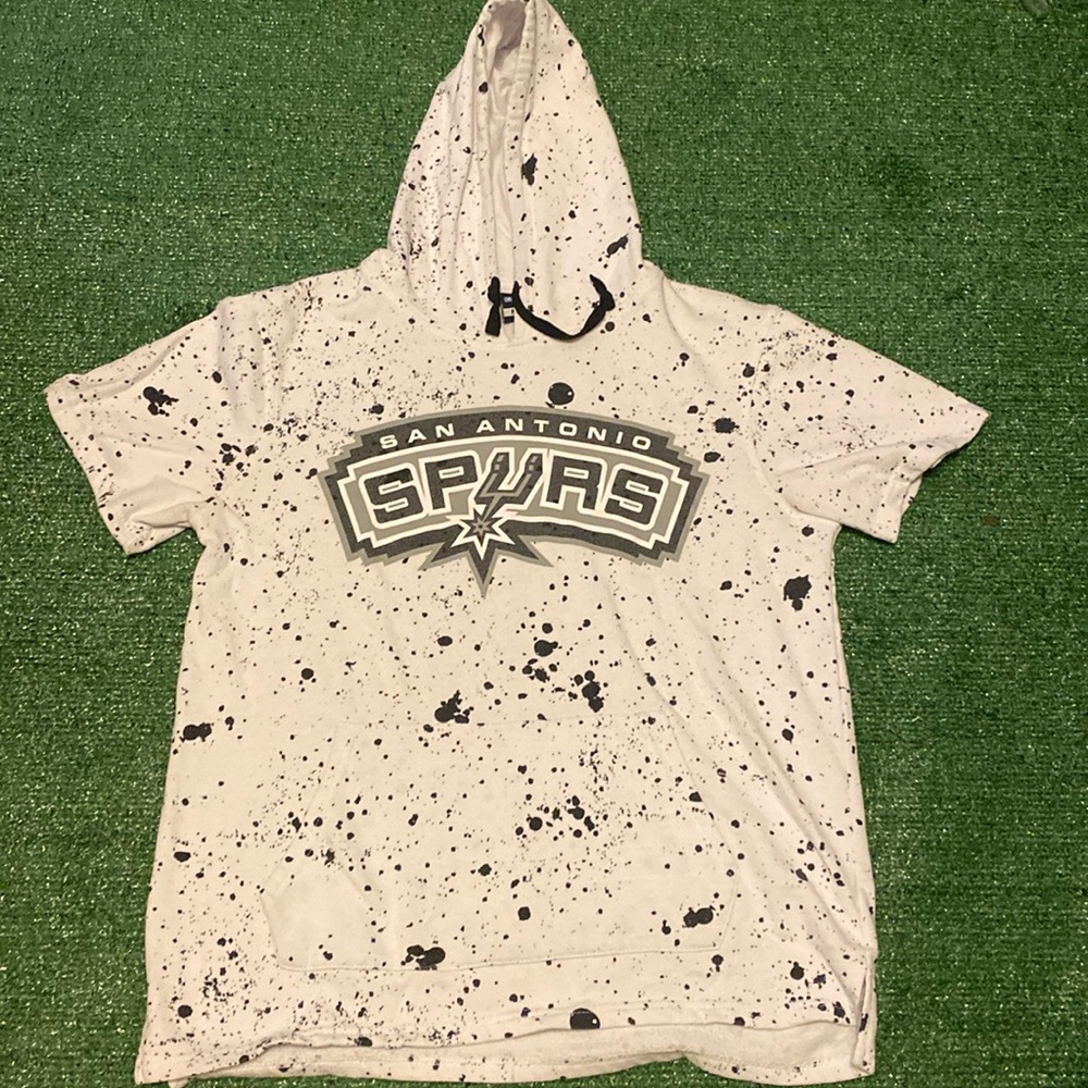 NBA Spurs Team Hoodie Short Sleeve (MEDIUM)